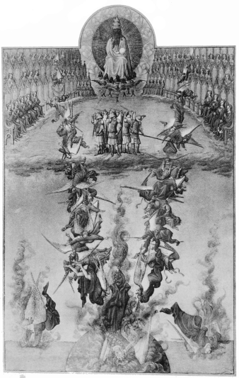 Plate XXXVIII.

Photo. Giraudon.

THE FALL OF THE ANGELS.

Pol de Limbourg and his Brothers

From the “Très Riches Heures du Duc de Berry.”

To face page 176.