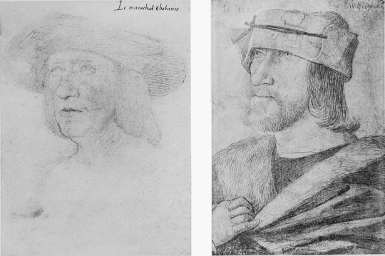 Plate XLIX.

Photo. Giraudon.

SEIGNEUR DE PALISSE.

Attributed to J. Perréal. (About 1515).

Photo. Giraudon.

COMTE DE LIGNY.

Attributed to J. Perréal. (About 1505).

Musée Condé.

To face page 202.