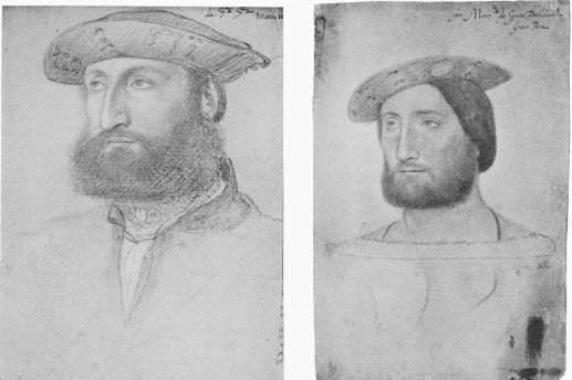 Plate LV.

MONSIEUR DE NEVERS.

Musée Condé. Jean Clouet.

DUC DE GUISE.

Musée Condé. Jean Clouet.
