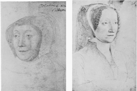Plate LIX.

MADAME DE VENDÔME D’ALENÇON.

Photo Giraudon.

Musée Condé.

Jean Clouet.

JEANNE BOUCAULT.

Musée Condé.

Jean Clouet.