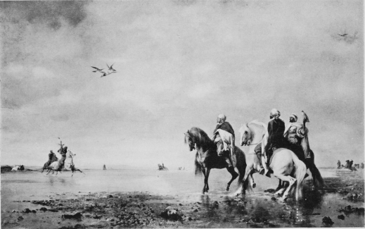 Plate LXXVI.

ARAB CHIEFS HAWKING IN THE DESERT.

Photo Giraudon.

Musée Condé.

Eugène Fromentin.