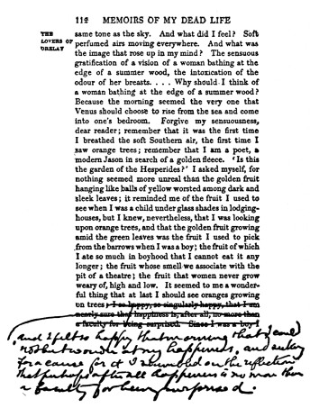 Specimen Proof-Sheet of George Moore’s “Memoirs of My
Dead Life”