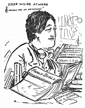 CARICATURE OF OSCAR WILDE

From an original drawing by Aubrey Beardsley
