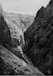 THE RIVER OF EDEN.

(The Zab entering the Tyari Gorges).

The view down stream from the mouth of the Ori valley, a little above
Tal. The distant snow peak is Ghara Dagh on the southern side of Tkhuma.

No. 1