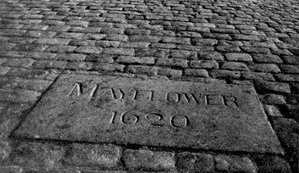 The &ldquo;Mayflower&rdquo; Stone on Plymouth Quay
