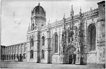PRINCIPAL FAÇADE OF THE IGREGA DOS JERONYMOS AT BELEM.
(PRESENT STATE.) (After a Photograph.)
