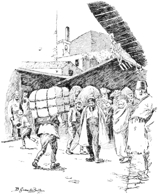 On the way to the Phanar
A picturesque street thronged with the usual crowd of leisurely
wayfarers.