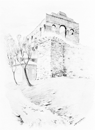 A Byzantine Palace
The ancient Palace of the Porphyrogenitus, where those “born in the
Purple” were shown to the populace and proclaimed “Cæsar urbi, Cæsar
orbis.”