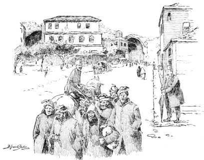 The Gate of Adrianople
Through this gate, Edirné Kapoo, as the Turks call it, the Sultan’s army
marched out to war; through it his soldiery, defeated, sick, wounded,
returned in small parties from the battlefields.