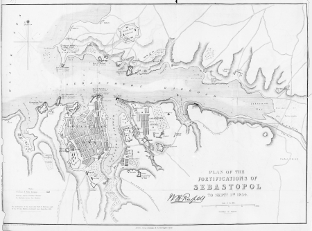 PLAN OF THE FORTIFICATIONS OF SEBASTOPOL TO SEPT 1st
1854.