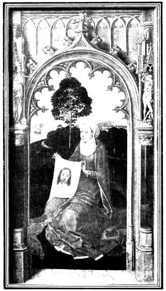 ST. VERONICA

From Memlinc’s ‘Adoration of the Magi’ in St. John’s Hospital,
Bruges