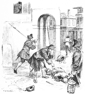 “SAW HIM DISAPPEARING JUST AS THEY CAME UPON THE BODY”
(p. 52).