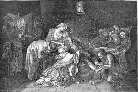 JEAN CALAS TAKING LEAVE OF HIS FAMILY.

(From the Painting by D. Chodswiecke, 1768.)
