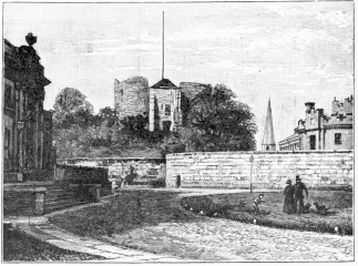 YORK CASTLE (USED AS PRISON), WITH ASSIZE COURT ON LEFT

Photo: Frith & Co., Reigate.