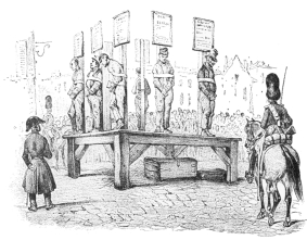 IN THE PUBLIC PILLORY.

(From the Engraving by Victor Adam.)