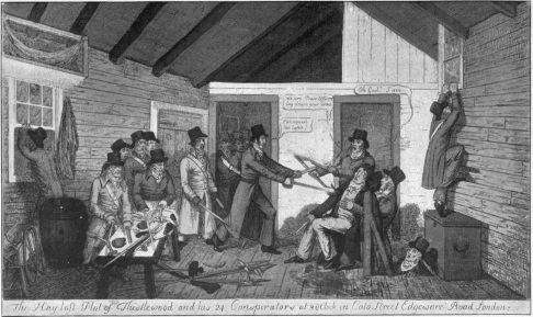CAPTURE OF THE CATO STREET CONSPIRATORS.

(From a Contemporary Print.)