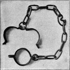 LEG IRONS WORN BY RUSSIAN CONVICTS.

(In Possession of H. de Windt, Esq.)