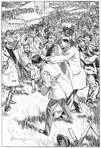 “THE ROUGHS RAISED A CRY OF ‘ROUSE! ROUSE!’&nbsp;” (p. 375).