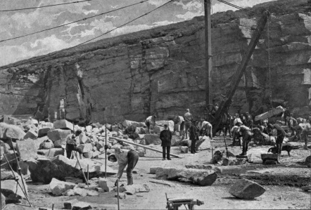 Photo: W. H. Grove, Brompton Road, S.W.

CONVICTS AT WORK IN THE DARTMOOR QUARRIES.