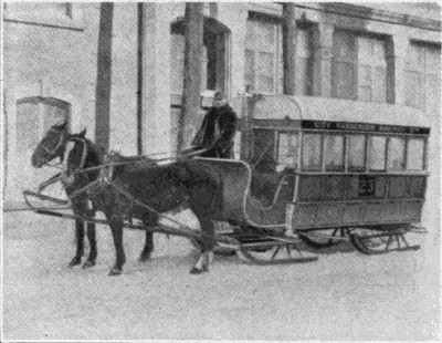 Sleigh used in winter&mdash;Horse car period