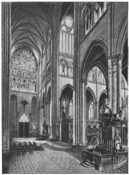 THE
TRANSEPT,
NORTH ARM.

(to the right):

THE CHOIR.

(in foreground):

ALTAR OF OUR
LADY OF PUY.