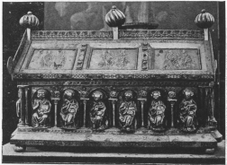 CATHEDRAL
TREASURE

(in Vestry):

ST. FIRMIN’S
SHRINE.