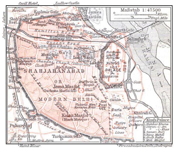 Plan von Delhi.