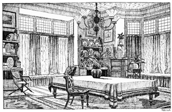 [Fig. 10.&mdash;Dining-room at Gable-end, Shortlands.{58}]
