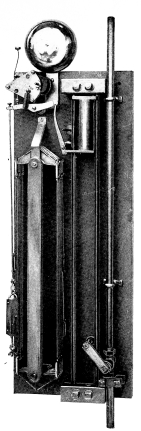 BANGERTER’S FIRE ALARM AND SPRINKLER.

More than a hundred million dollars is the yearly loss by fire in the
United States; 50 per cent. of this loss is by water. How important
therefore is Bangerter’s “Watch Dog Fire Alarm and Sprinkler,” regulated
to ring, first a loud call when a fire is in its infancy. A watchman or
anyone hearing the call can rush to the place and extinguish the fire.
The sprinkler will only work when the alarm call is not attended to. Our
Fire Alarm and Sprinkler system can be connected to piping from the
water main, or to the tank on the roof of a building, but can also be
installed in any place if there should be no water piping or tank. In
this case a water tank of from twenty to one hundred gallons of water
has to be installed. This tank can be set in any out of the way place.
Compressed air keeps this water under high pressure, and in case of fire
the valves are automatically opened and the sprinkler will act with
efficacious result.