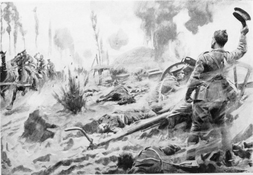 Image unavailable: [Frontispiece.


L BATTERY’S HEROIC STAND.

“Another battery of horse-gunners was dashing to the rescue” (p. 130).