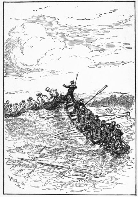 The stem of the Winooski struck the bow of the
Chesterfield barge