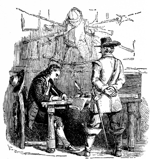 Image unavailable: Till the treacherous pen, to which he confided the secret,
Seemed to betray it by singing and shouting the name of Priscilla!