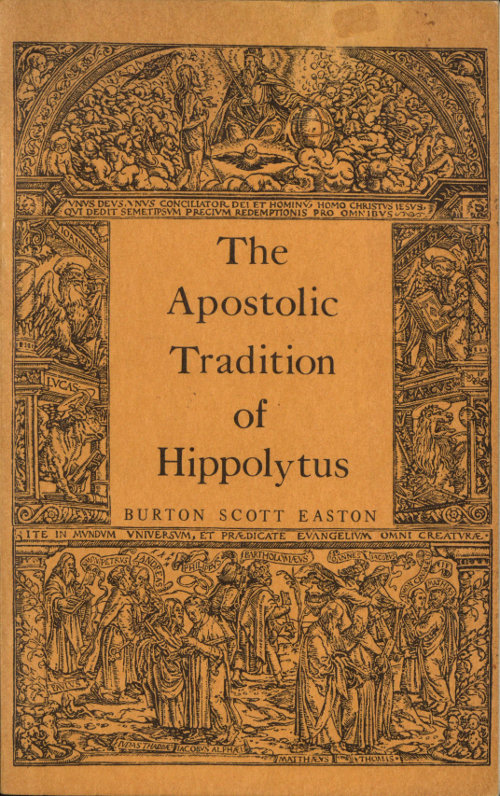 The Apostolic Tradition of Hippolytus