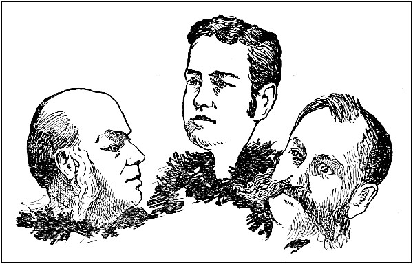 Illustration: PORTRAITS INCLUDING ROLLEFECKERS
AND  BANDERVILTS.