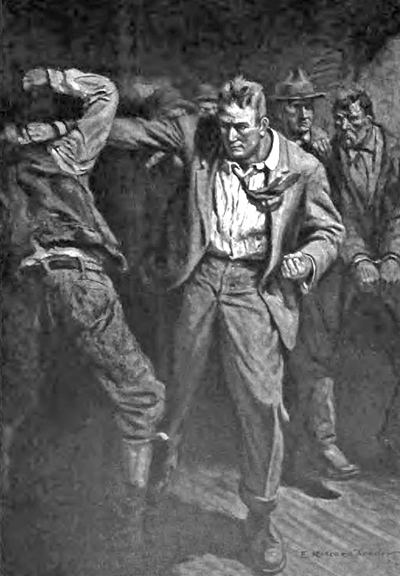 Brushing them aside with his mighty weight or driving them
before him like chaff in the fury of his onset.