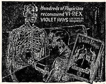 Hundreds of Physicians
  recommend VI-REX VIOLET RAYS LETTERS ON REQUEST