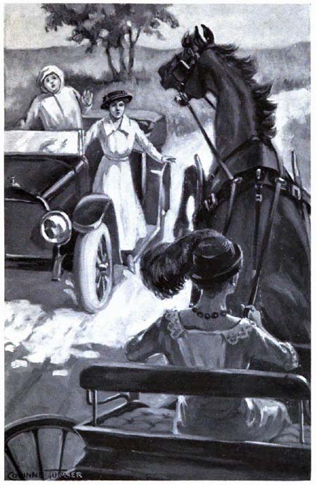 Janice leaped out of her car and ran toward the
frightened horse