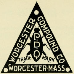 WORCESTER COMPOUND CO ·
  WORCESTER · MASS P·D·Q TRADE MARK