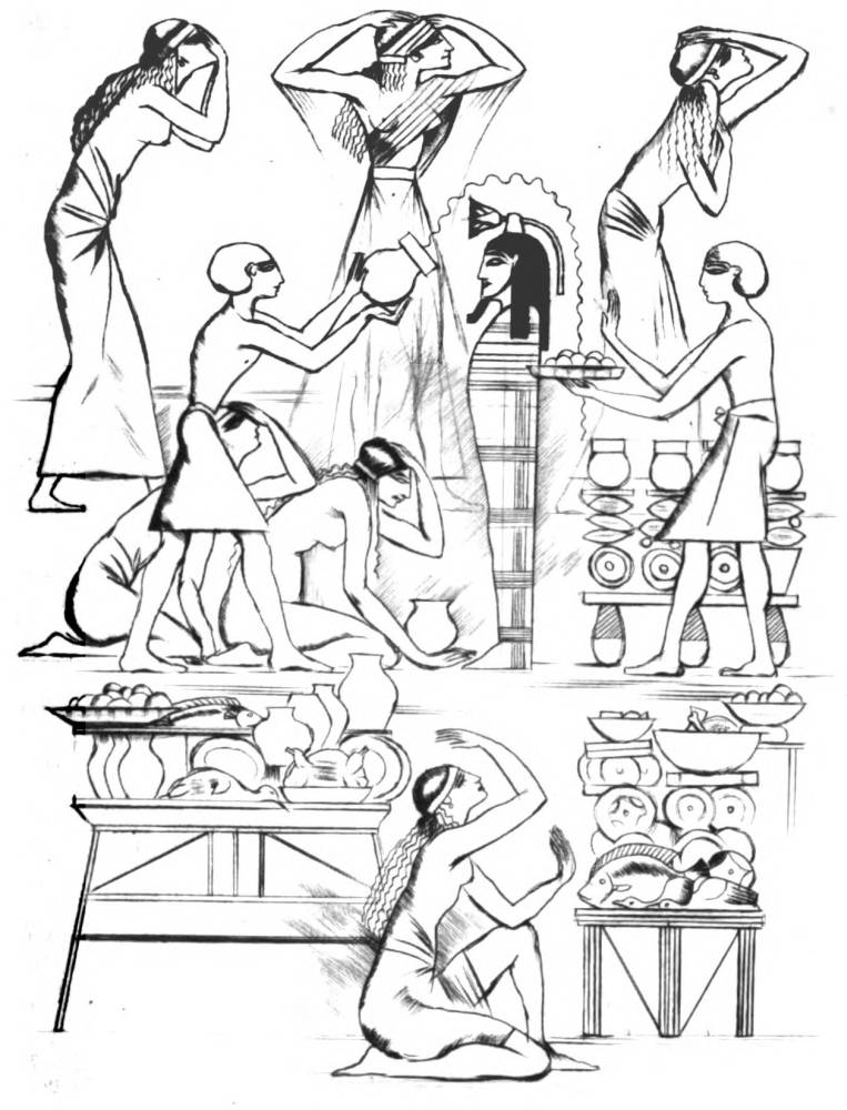 Scènes d’intérieur à la façon d’un bas-relief.